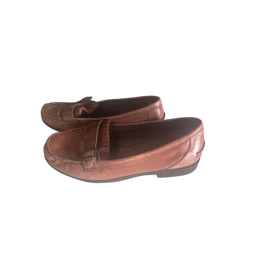 Earth Spirit brown leather slip on loafer size 8.5 W